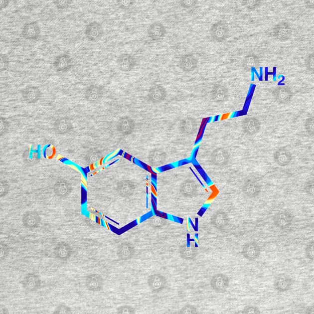 Psychedelic Serotonin Molecule by the-bangs